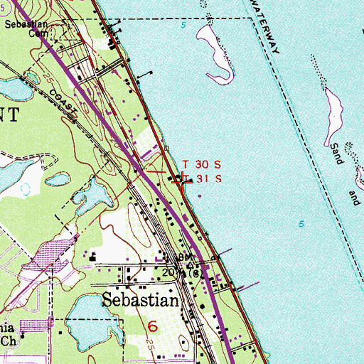 Topographic Map of Christ the King Lutheran Church, FL