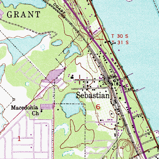 Topographic Map of Saint Elizabeth Episcopal Church, FL