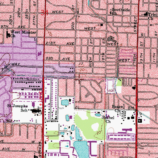 Topographic Map of United Church of Christ, FL