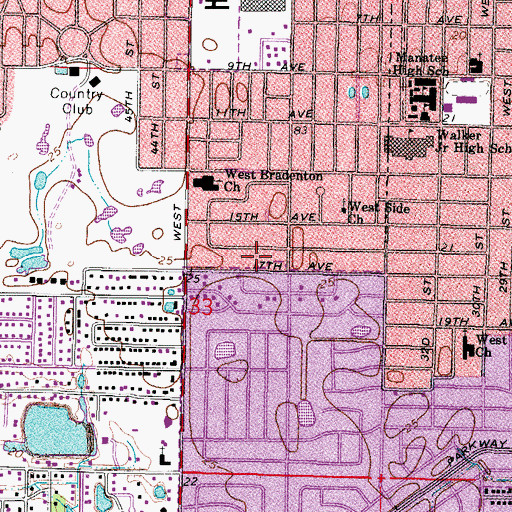 Topographic Map of Seventh Day Adventist Church, FL
