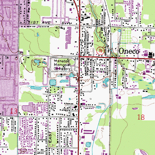Topographic Map of Christ Evangelical Lutheran Church, FL