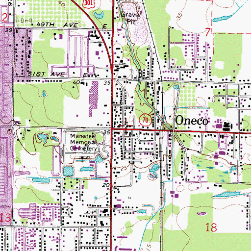 Topographic Map of Happy Gospel Center, FL