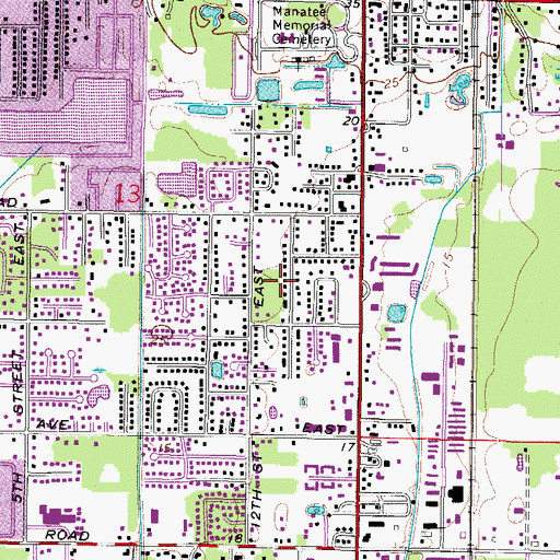 Topographic Map of Community Church of God, FL