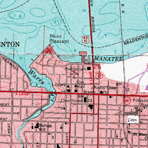 Topographic Map of Redeemer Lutheran Church, FL
