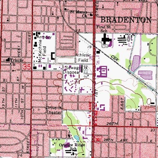 Topographic Map of The Tabernacle, FL