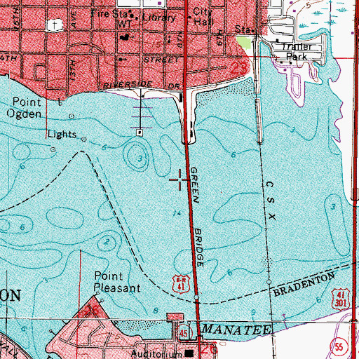 Topographic Map of Church of Christ 43rd Street, FL