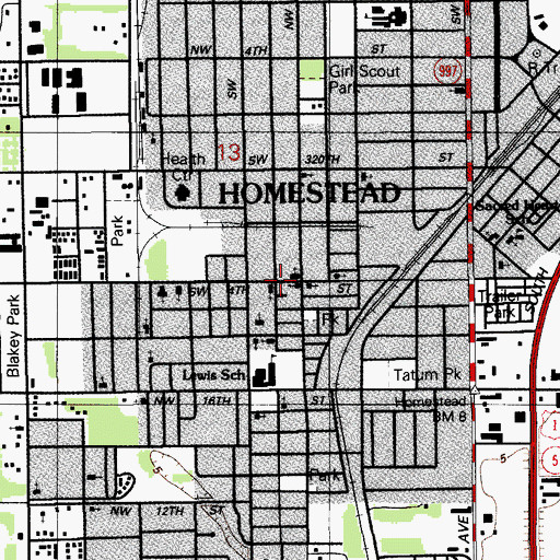 Topographic Map of First Church of God-Anderson, FL