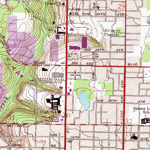 Topographic Map of Saint Michaels Episcopal School, FL