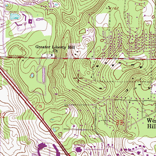 Topographic Map of Westwood Hills Christian Academy, FL