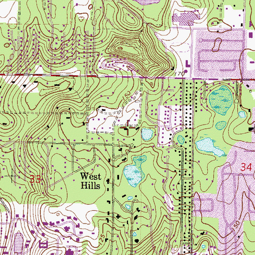 Topographic Map of La Paz Academy, FL
