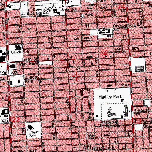 Topographic Map of Centervilla School, FL