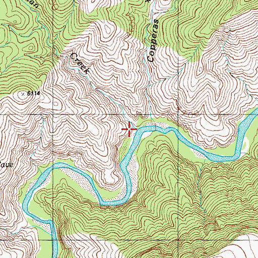 Topographic Map of Indian Creek, AZ