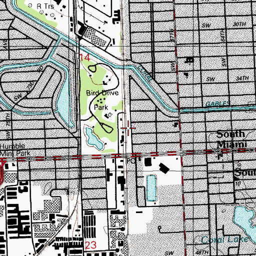 Topographic Map of Saint Kevin Catholic School, FL