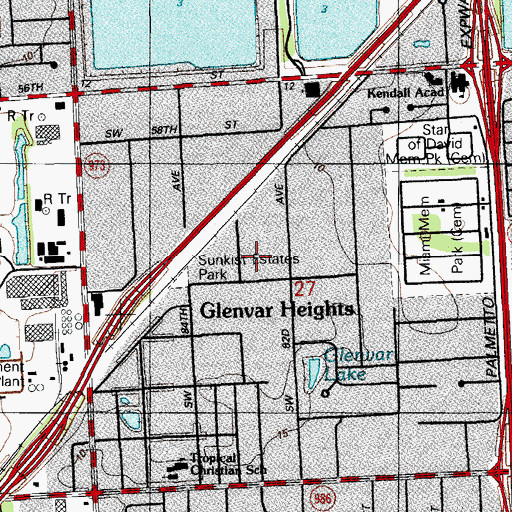 Topographic Map of Academy of Arts of Miami, FL