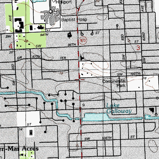 Topographic Map of Wayside Baptist Preschool, FL
