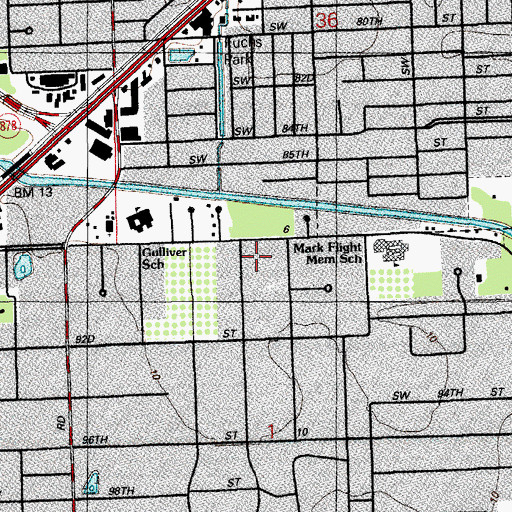 Topographic Map of Second Baptist Church Day Care Center, FL