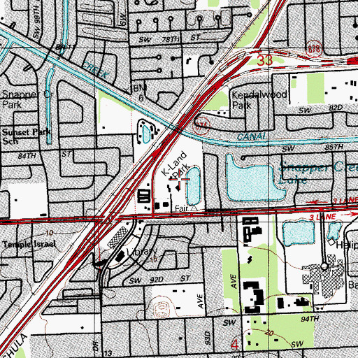 Topographic Map of Congregation Bet Breira Preschool, FL