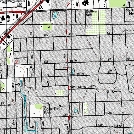 Topographic Map of Brandeis Academy, FL