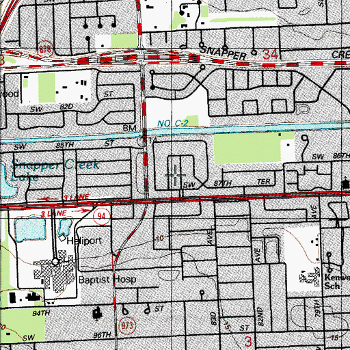 Topographic Map of Academicare Centers, FL