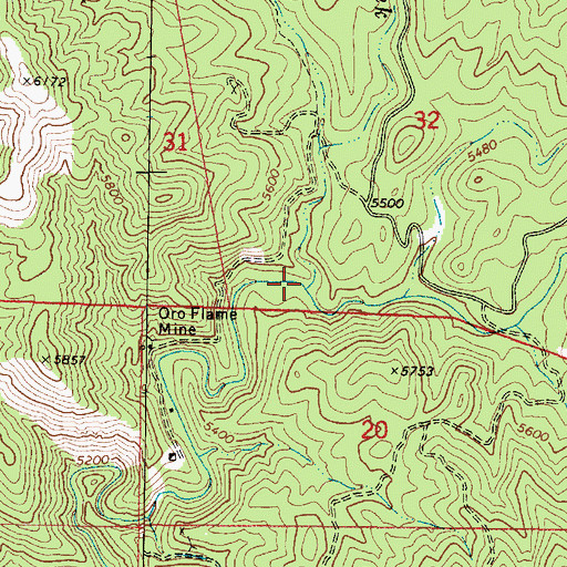 Topographic Map of Indian Creek, AZ