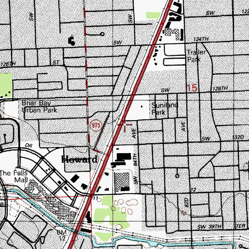 Topographic Map of Camelot School, FL