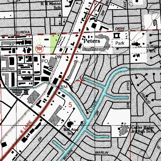 Topographic Map of Palmer School, FL
