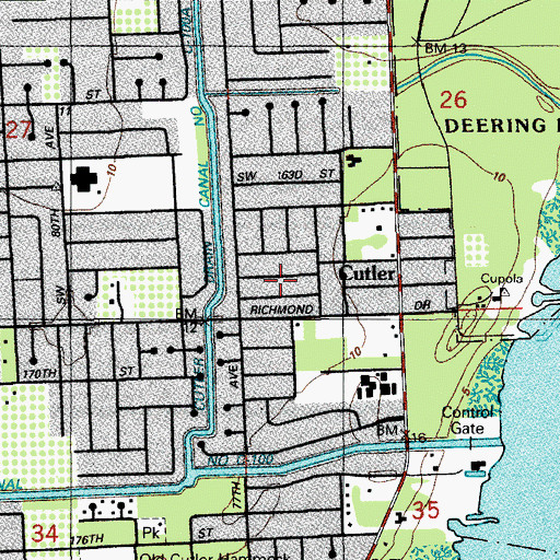 Topographic Map of Westminster Christian School, FL