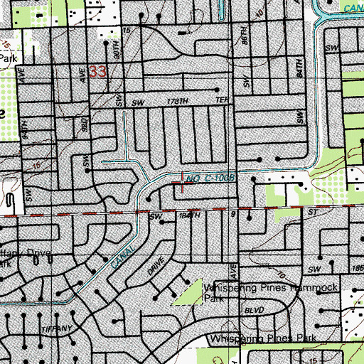 Topographic Map of Winhold Montessori School, FL
