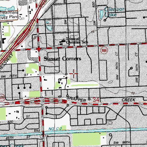 Topographic Map of Happi-Tymes Kindergarten, FL