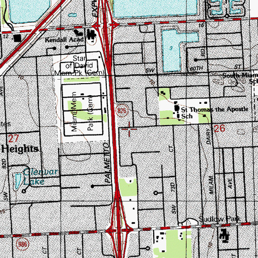 Topographic Map of Our Lady of the Lourdes Academy, FL