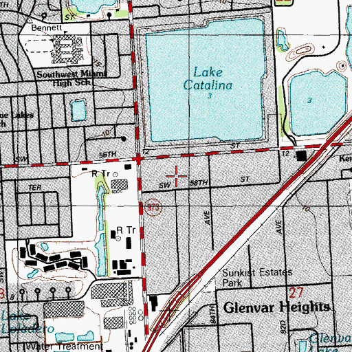 Topographic Map of Saint Albans Day Nursery - Second Campus, FL