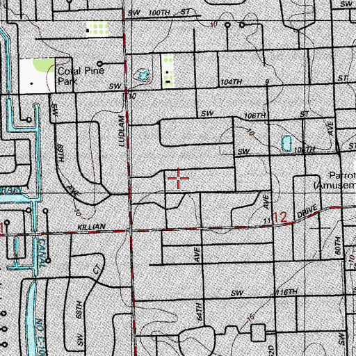 Topographic Map of Sunshine Cooperative Preschool, FL