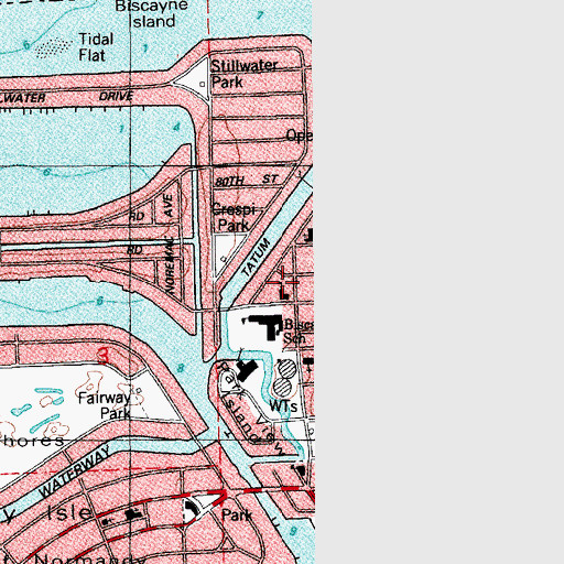 Topographic Map of Normandy School, FL