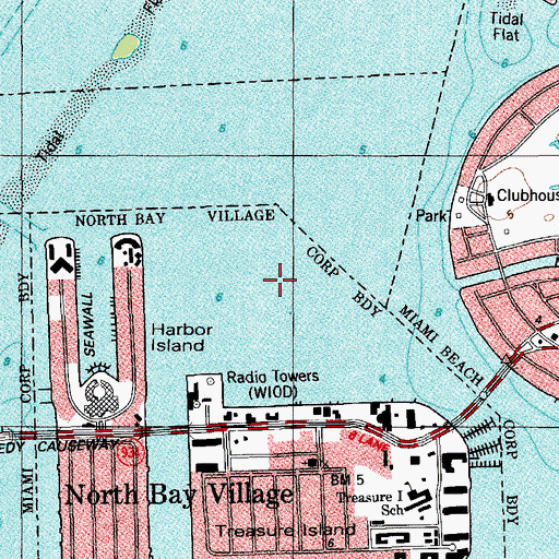 Topographic Map of Toras Emes Academy of Miami - First Campus, FL