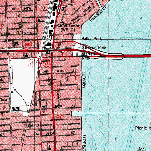 Topographic Map of North Shores Child Care Center, FL