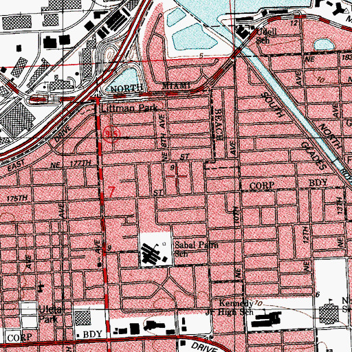 Topographic Map of Terrys Day Nursery, FL