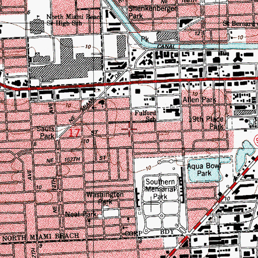 Topographic Map of Centro Educational Angel E Fuster School, FL
