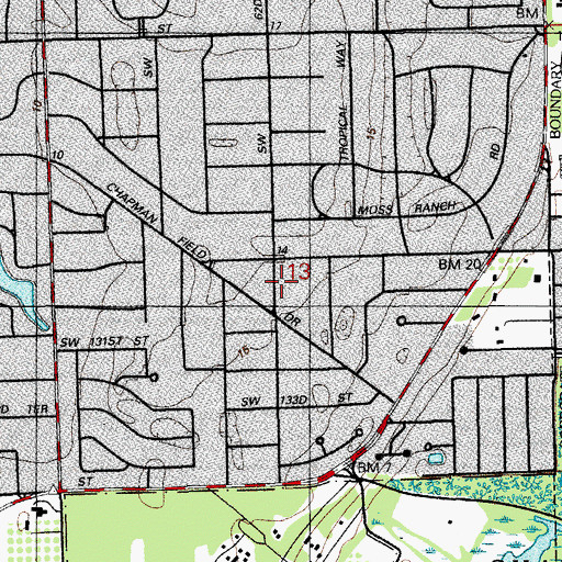 Topographic Map of Small Fry Day Care - Fourth Campus, FL