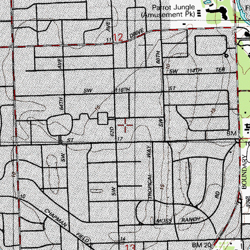 Topographic Map of McGlannan School and Language Arts Center, FL