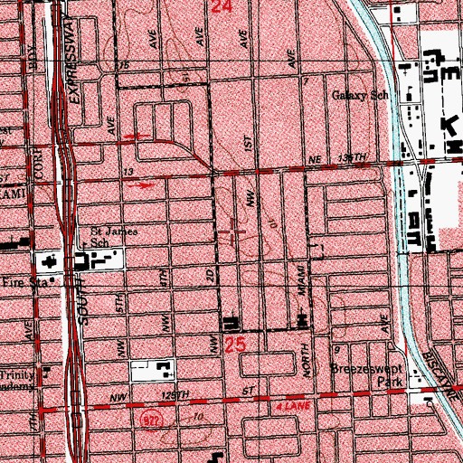 Topographic Map of Small Fry School - Second Campus, FL