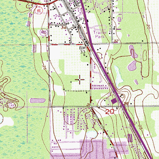 Topographic Map of Saint Marys Catholic School, FL