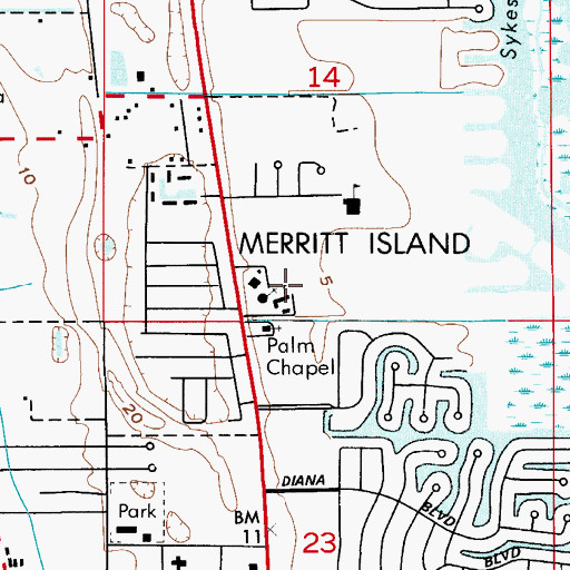 Topographic Map of Divine Mercy Catholic School, FL