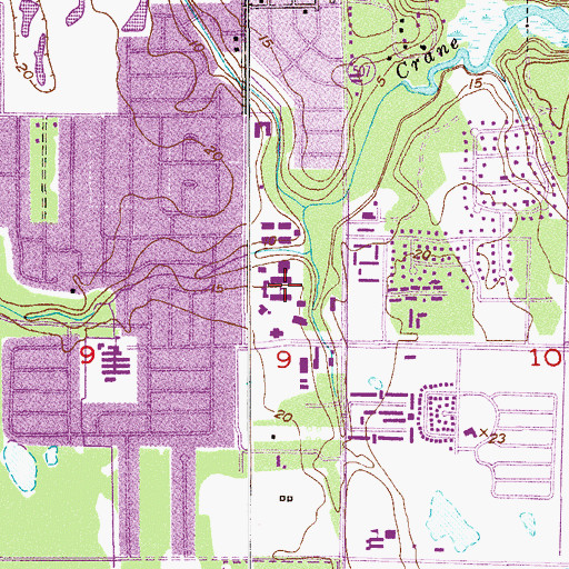 Topographic Map of Community Christian School, FL