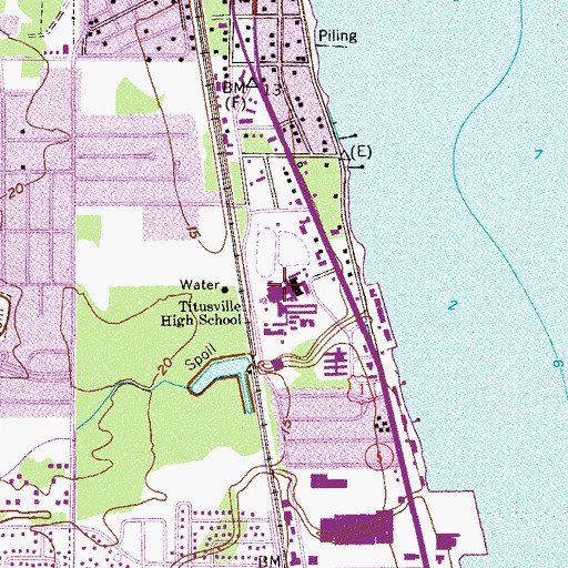 Topographic Map of Central Baptist Church Child Care, FL