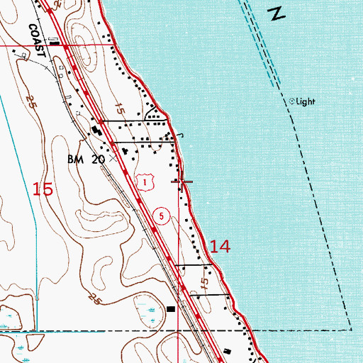 Topographic Map of Saint Josephs Catholic School, FL