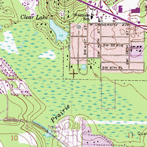 Topographic Map of Flowers Montessori School, FL