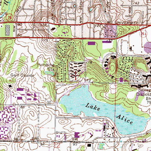 Topographic Map of Wee Folks School-Tanner Academy, FL
