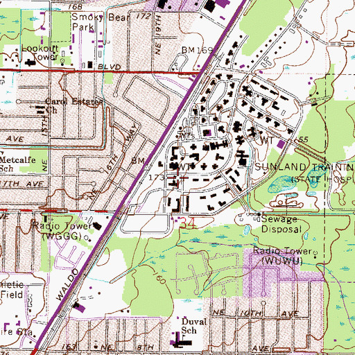 Topographic Map of Bell Nursery School, FL