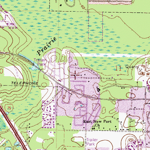 Topographic Map of Wee Folks School-Tanner Academy, FL