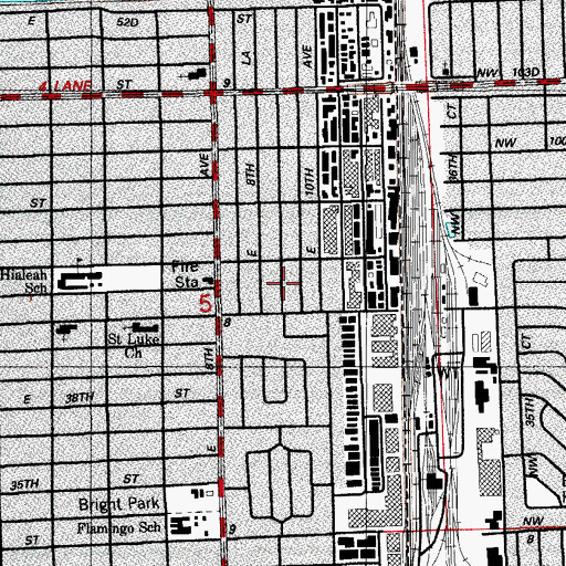 Topographic Map of Cinderella School, FL